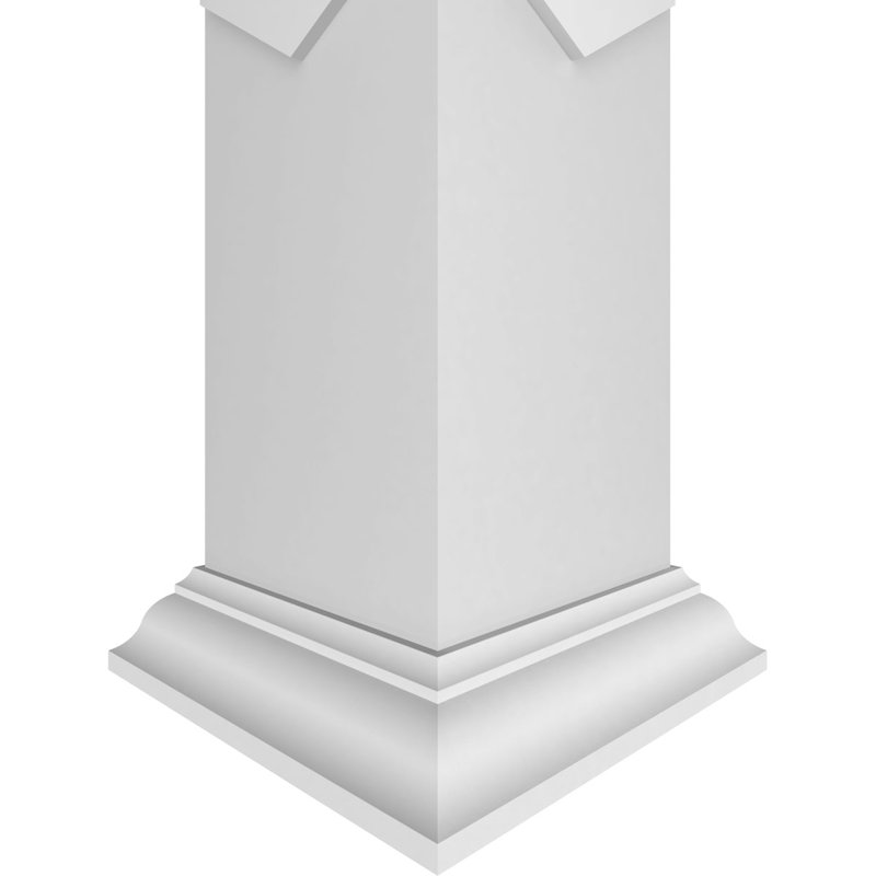 Craftsman Classic Chervon Modern Square, H 120 po x l 7,625 po x P 7,625 po