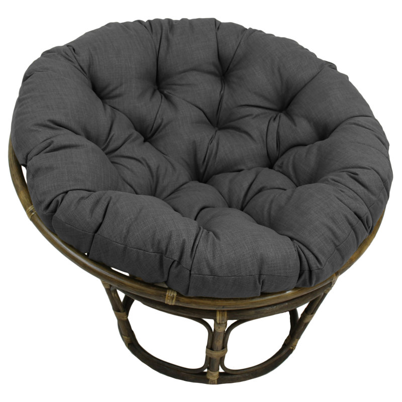 Coussin de siège d'extérieur, Gris froid, H 6 po x l 44 po x P 44 po