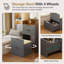 3-in-1 Dressing Table with Flip-Top LED Mirror and Rolling Stool-2138312862