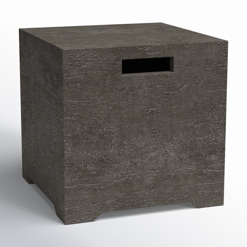 Bazaar Outdoor Square Side Table, Graphite
