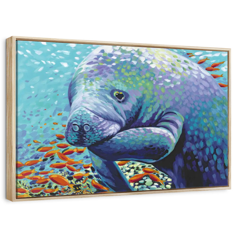 Sea Sweetheart II, Floating Frame Natural Wood, 40" X 27"