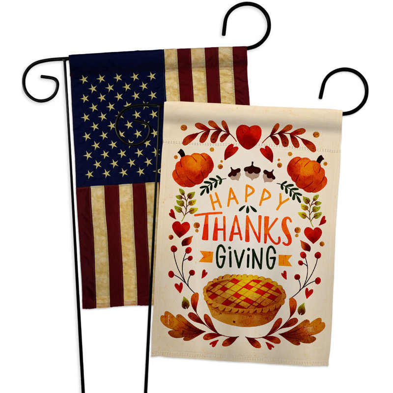 Drapeau de jardin 18,5 x 13 po Thankful Giving