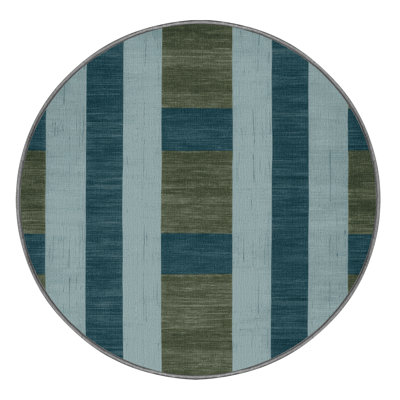 Machine Washable Botanical Brown Area Rug