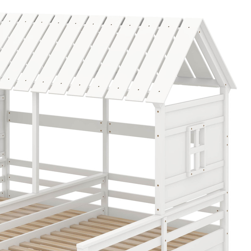 Lits plateforme simple avec tiroirs, Blanc