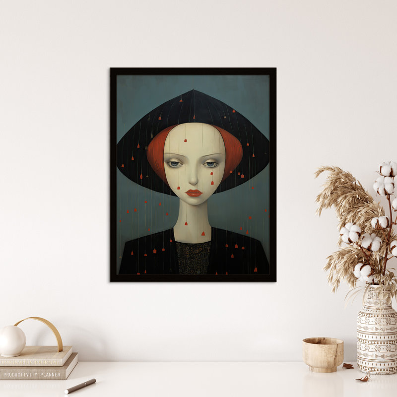 Don't Rain On My Parade Red Haired Woman - Single Picture Frame Print