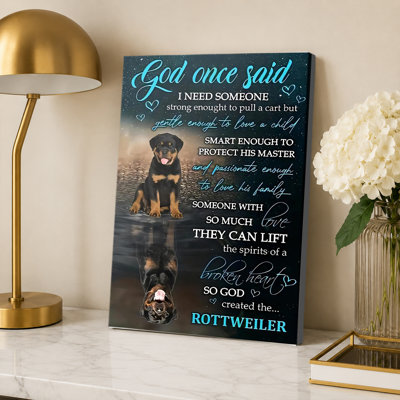 Rottweiler Dog Lover Inspirational Quote Wall Art