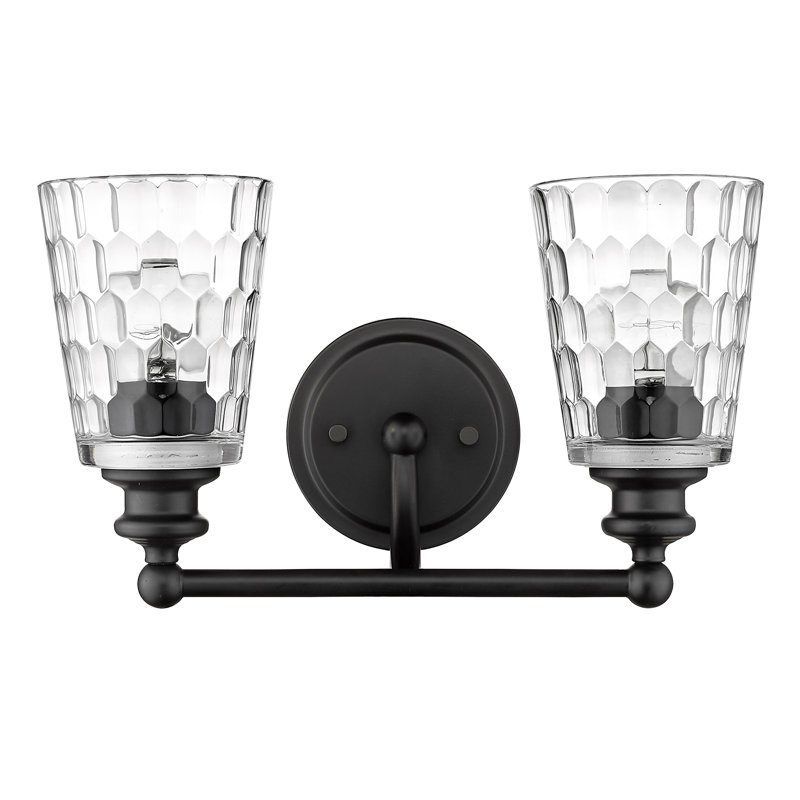 Fantine Dimmable Vanity Light, Matte Black, 2 Lights