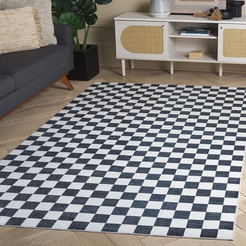 Tapis ivoire / noir Josalina Clara 937, Rectangle de 5 pi x 8 pi
