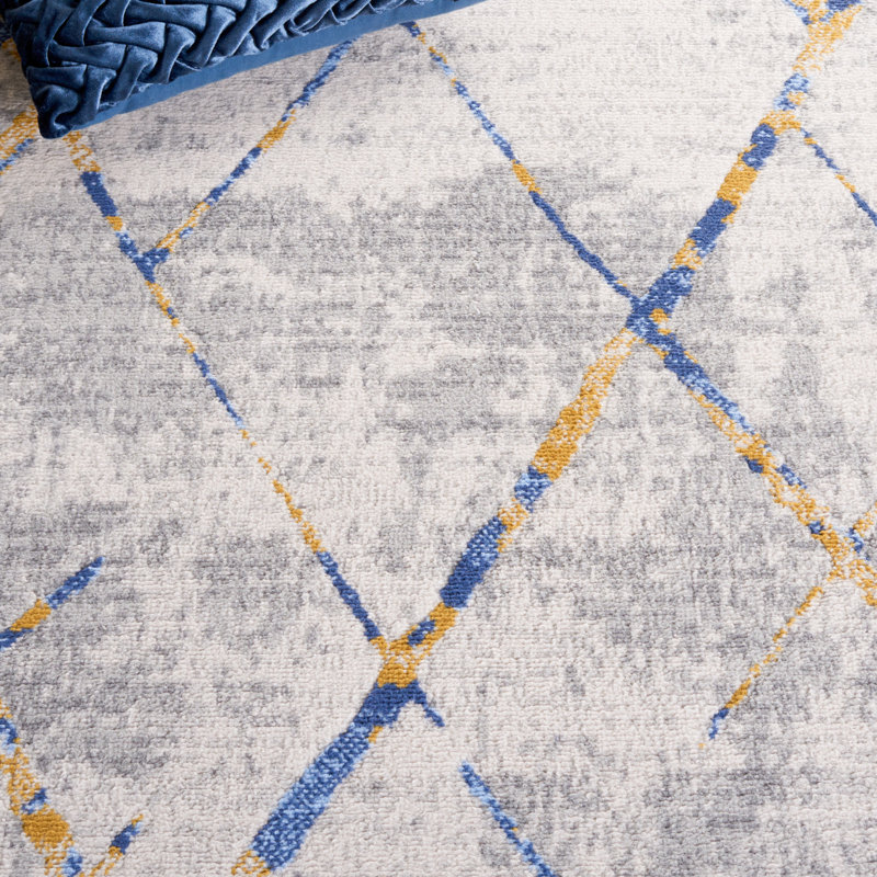 Aishya Performance Geometric Rug, Rectangle 5'3" x 7'6"