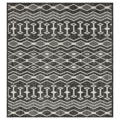 Sunshine GC_HAR2020 Anthracite 7 Ft. 10 In. X 10 Ft. 3 In. Indoor/Outdoor Area Rug