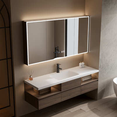 Light luxury retro bathroom cabinet
