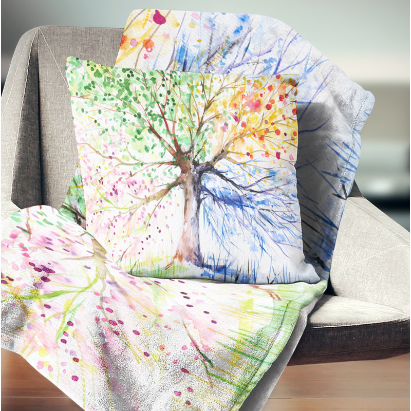 Coussin Four Seasons Tree, Rectangulaire, 12 po x 20 po