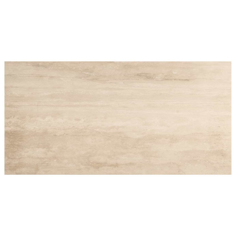Travertine 18x36 Vein Cut Filled Honed Tile, Ivory Honed
