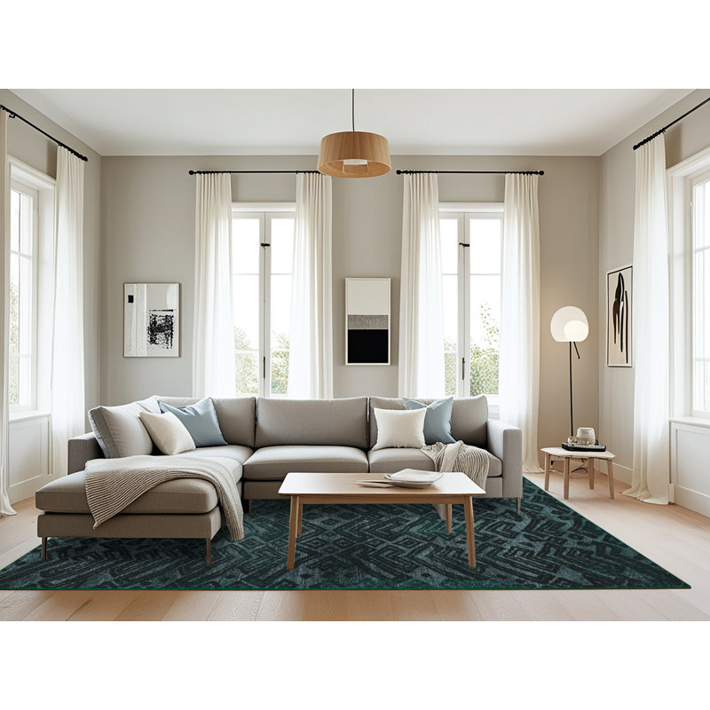 Tapis abstrait moderne 4648, Rectangle 8 pi x 10 pi