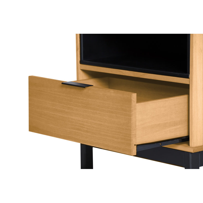 Staetler 49cm W Solid Wood Bedside Table