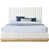 Cream Chenille Fabric / Natural Oak