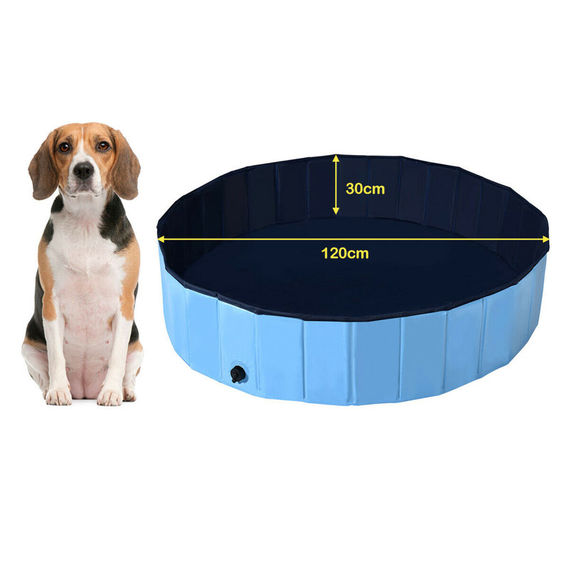 Nugent 30cm MDF+PVC Dog Pool, 30cm H x 140cm W x 140cm D, Blue