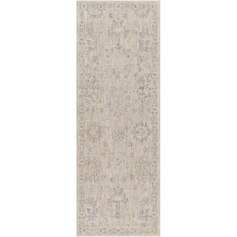 Tapis oriental gris Conlan, Tapis de couloir 2 pi 6 po x 8 pi
