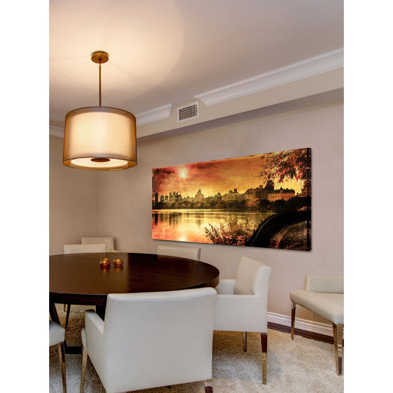 Sunset In The Park by Richard James - Wrapped Canvas Print, 30 cm H x 61 cm W