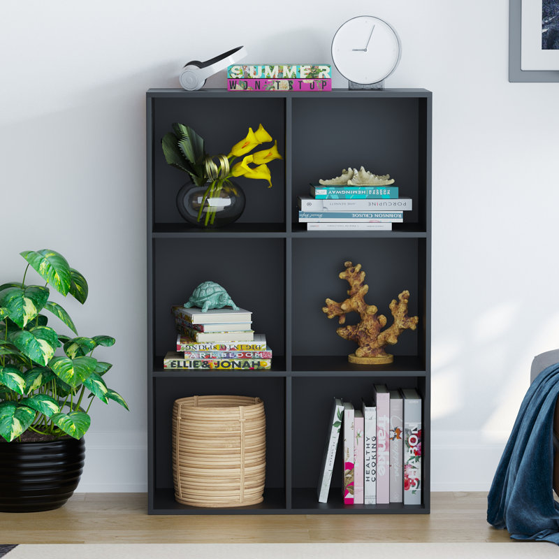 Oreland Cube Bookcase, Black, 96.5cm H x 64.5cm W x 29cm D