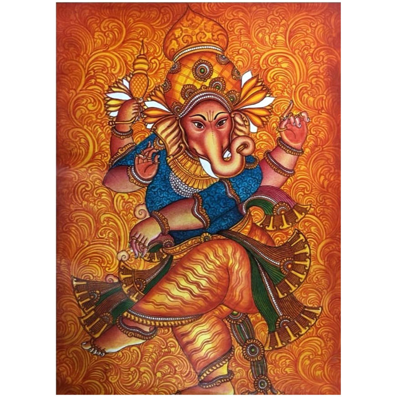 Ganesha | Acrylic On Canvas | Anandu | For Wall Décor