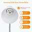 Lampe de bureau en métal, lampe de table ajustable à col de cygne, lampes de bureau d'étude pour la chambre à coucher, la salle d'étude et le bureau (blanc)