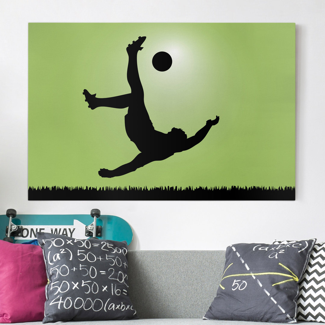 Leinwandbild - Grafikdruck „Footballer”