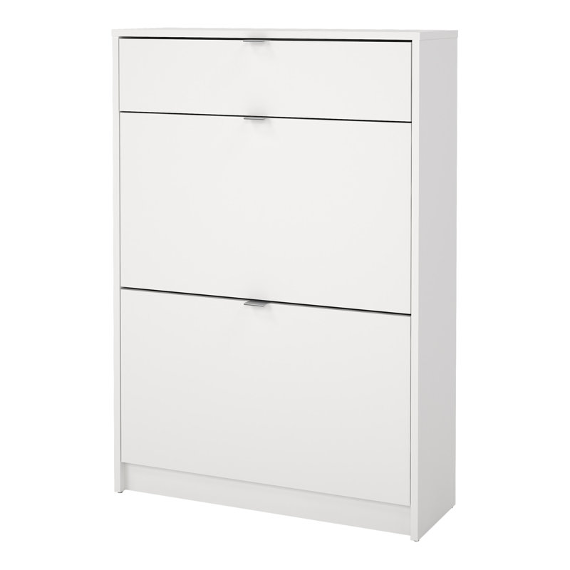 12 Pair Shoe Storage Cabinet, White