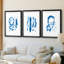 Blue Breeze IV - reproduction encadrée de qualité supérieure sur mesure mat - 3 pièces-345217148-345217146