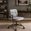 Fauteuil de bureau Siecross Vintage en cuir pleine fleur blanc avec massage par vibrations et chauffage lombaire pour un confort optimal