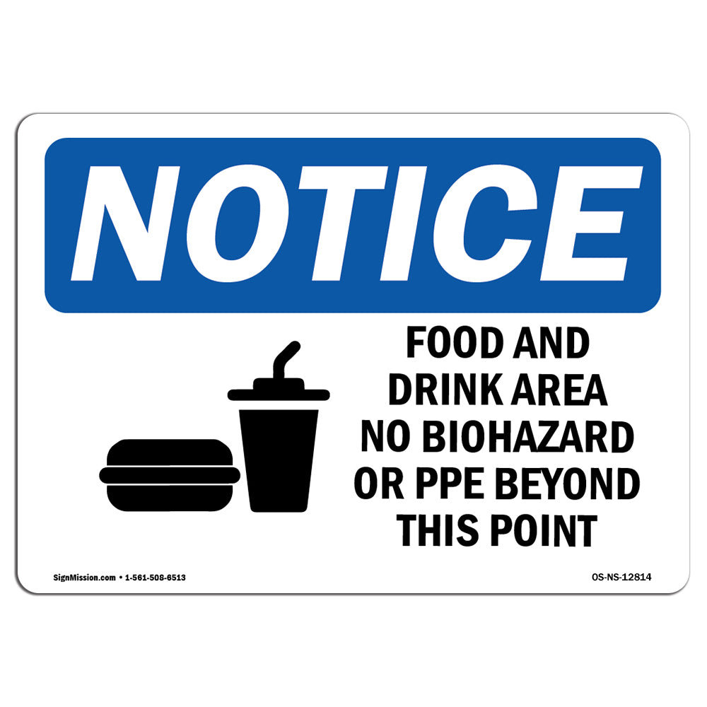 SignMission Food and Drink Area No Biohazards Sign | Wayfair