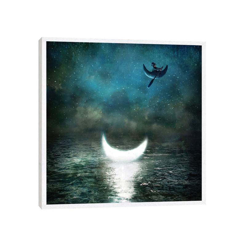 Dull Night by Alexander Jansson - Print on Canvas, White Framed, 45.72 cm H x 45.72 cm W