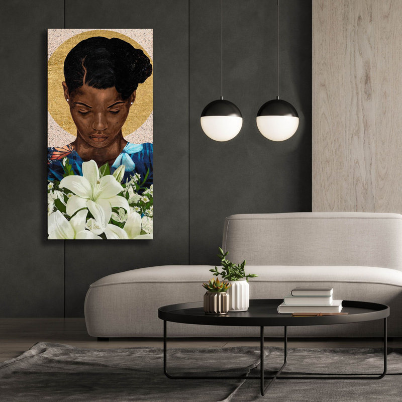 Toile épique Graffiti «Meditation 2» par Alonzo Saunders, 30 po x 60 po, H 60 po x l 30 po