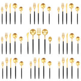 45 pieces of stainless steel tableware, suitable for 8 people, equipped with a 5-piece hostess set