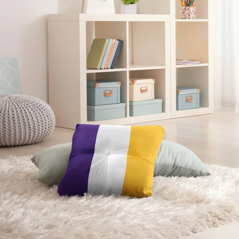  Coussin de sol touffeté, 30 po x 30 po, Blanc