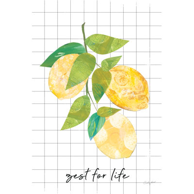 Summer Lemons Sentiment I 1 Piece Wrapped Canvas Wall Art