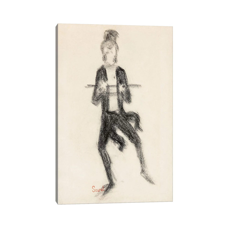 Le Danseur A La Canne 1889 by Georges Seurat - Wrapped Canvas Print, 152.5 cm H x 101.5 cm W