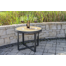 Teak & Aluminum Accent Table