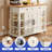 Multifunction Portable Kitchen Island Kitchen Cart with Drop Leaf-1491623022