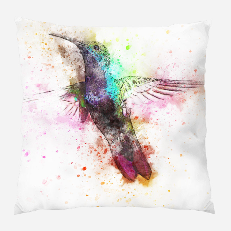Coussin oiseau Roselia, Microsuède, Intérieur