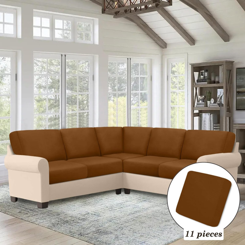 Housse pour canapé en tissu, Tissu tan