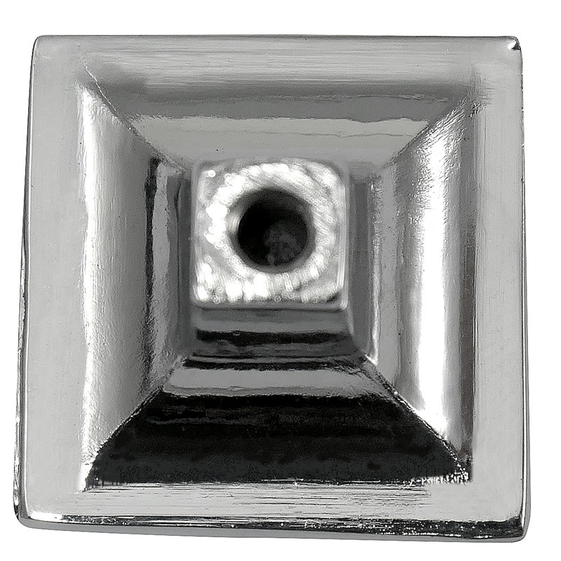 Bellagio Polished Chrome Square Knob with Crystal Accents
