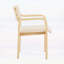 Ensemble de 2 chaises de salle à manger en tissu à structure en bois avec grain de bois naturel et conception ergonomique pour une assise confortable