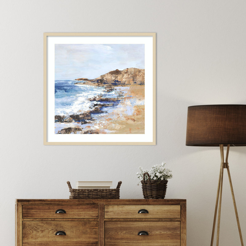 «West Coast II» par Maya Woods, reproduction d'art encadrée sur bois, H 33 po x l 33 po