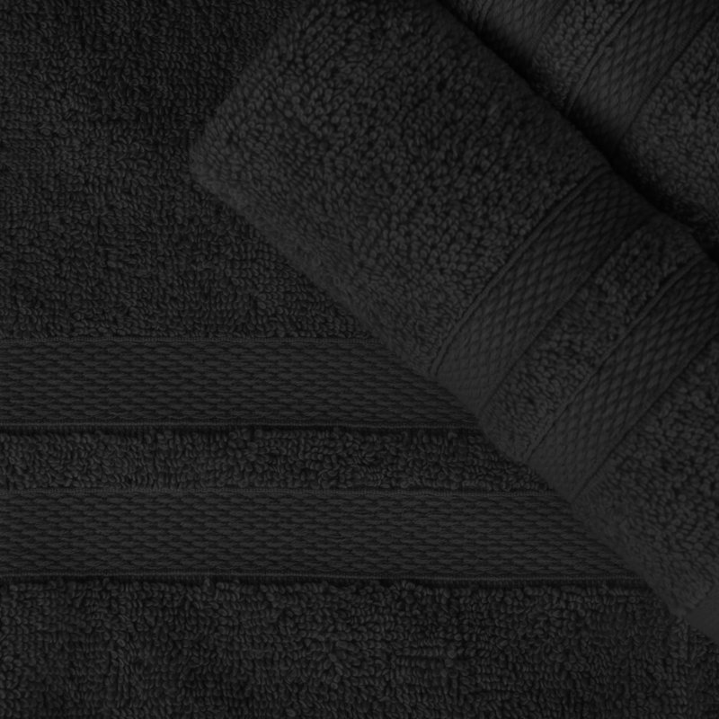 Blue Nile Mills Ultra Soft 100% Cotton Bath Towel Set, Black