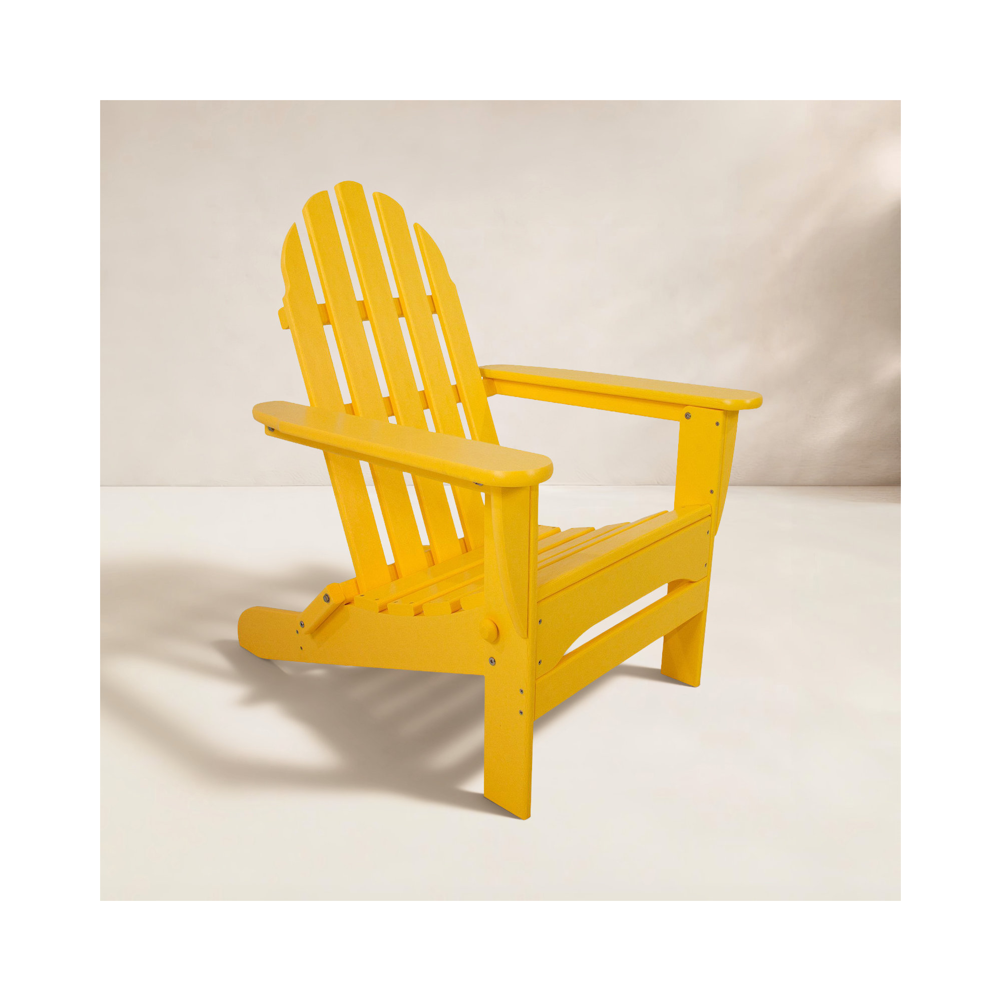 POLYWOOD Classics Folding Adirondack, Lemon