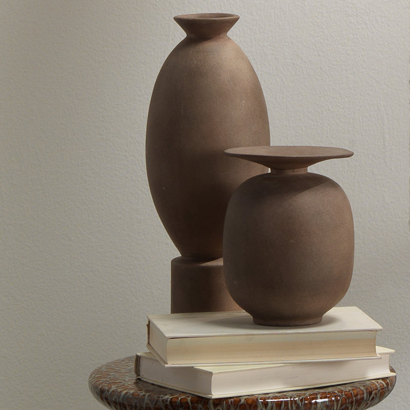 Vase de table en céramique Brue, Brun