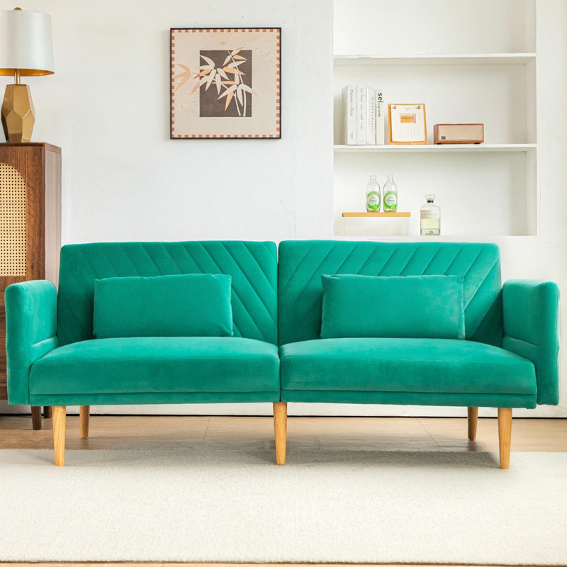 2 Seater Sofa Bed, Green