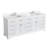 Angela 84” Double Bathroom Vanity With White Engineered Marble Stone Rectangular Sink