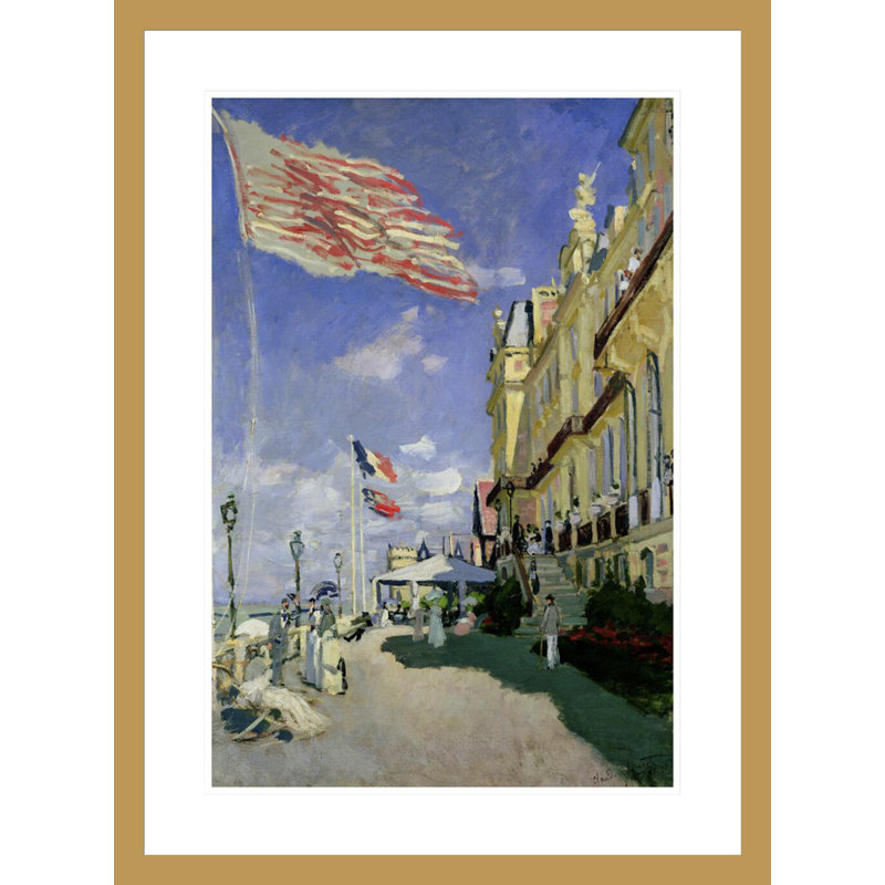 «The Hotel des Roches Noires at Trouville» par Claude Monet, impression giclée encadrée, H 29,5 po x l 21,92 po